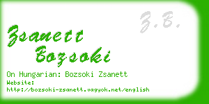 zsanett bozsoki business card